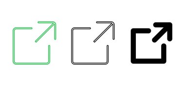 Dış bağlantı simgesi seti. bağlantı simgesi vektörü. hiper bağlantı sembolü