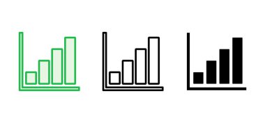 Büyüyen grafik simgesi seti. Grafik simgesi. diyagram simgesi