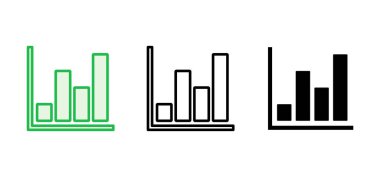 Büyüyen grafik simgesi seti. Grafik simgesi. diyagram simgesi