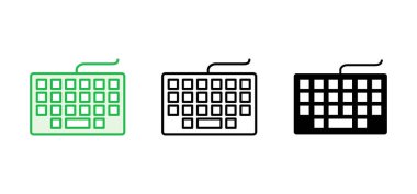 Klavye simgesi ayarlandı. Klavye vektör sembolü