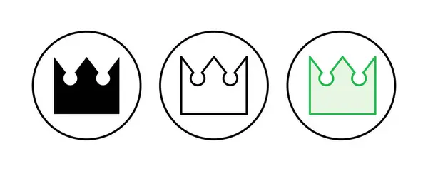 아이콘 Crown Vector Icon 스톡 일러스트레이션