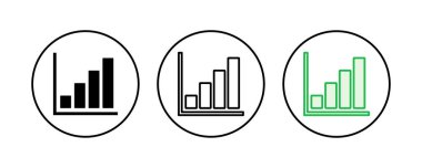 Büyüyen grafik simgesi seti. Grafik simgesi. diyagram simgesi
