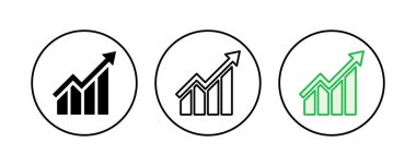 Büyüyen grafik simgesi seti. Grafik simgesi. diyagram simgesi