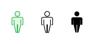 Erkek simgesi seti. Erkek ikon vektörü. insan sembolü