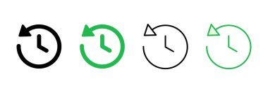 Tarih simgesi seti. son olay geçmişi