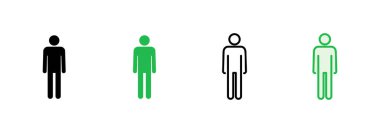 Erkek simgesi seti. Erkek ikon vektörü. insan sembolü