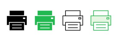 Yazdırma simgesi seti. yazıcı simgesi vektörü. 