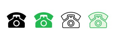 Telefon ikonu seti. telefon simgesi vektörü.