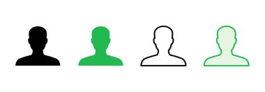 İnsan simgesi seti. Kişi simgesi vektörü. Kullanıcı Simgesi vektörü. takım simgeleri