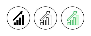 Büyüyen grafik simgesi seti. Grafik simgesi. diyagram simgesi