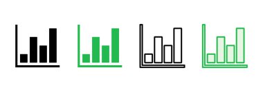 Büyüyen grafik simgesi seti. Grafik simgesi. diyagram simgesi