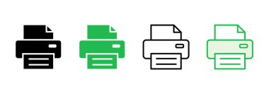 Yazdırma simgesi seti. yazıcı simgesi vektörü. 