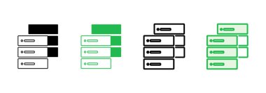 Veritabanı simgesi seti. veritabanı vektörü simgesi