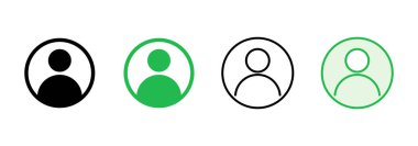 İnsan simgesi seti. Kişi simgesi vektörü. Kullanıcı Simgesi vektörü. takım simgeleri