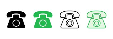 Telefon ikonu seti. telefon simgesi vektörü.
