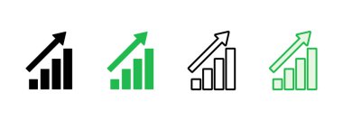 Büyüyen grafik simgesi seti. Grafik simgesi. diyagram simgesi