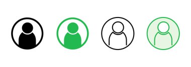 İnsan simgesi seti. Kişi simgesi vektörü. Kullanıcı Simgesi vektörü. takım simgeleri