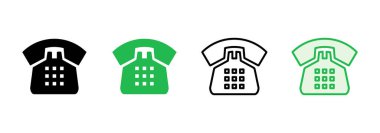 Telefon ikonu seti. telefon simgesi vektörü.