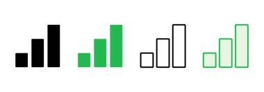 Büyüyen grafik simgesi seti. Grafik simgesi. diyagram simgesi