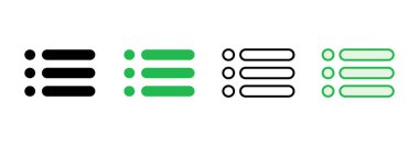 Menü Simgesi ayarlandı. Web menü simgesi. Hamburger menüsü sembolü