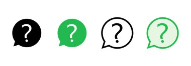 Soru simgesi ayarlandı. soru işareti vektörü.