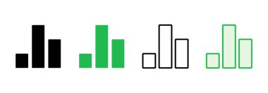 Büyüyen grafik simgesi seti. Grafik simgesi. diyagram simgesi