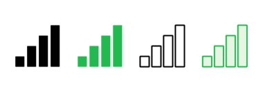 Büyüyen grafik simgesi seti. Grafik simgesi. diyagram simgesi