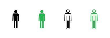 Erkek simgesi seti. Erkek ikon vektörü. insan sembolü