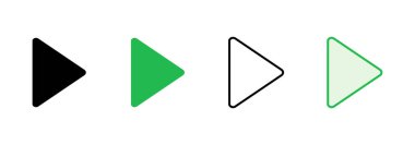 Simge setini çal. Düğme vektör simgesini çal