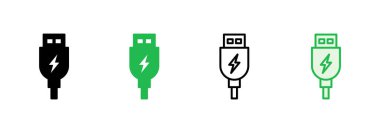 Usb simgesi ayarlandı. Flash disk simgesi vektörü