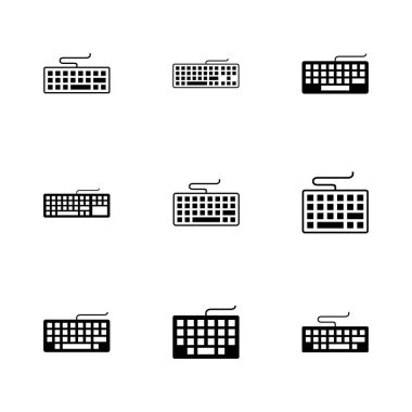 Klavye simgesi ayarlandı. Klavye vektör sembolü