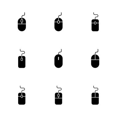 Fare simgesi seti. Simge vektörüne tıklayın. işaretleyici simgesi vektörü.