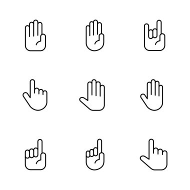El simgesi hazır. el vektör simgesi, avuç içi, tıklama