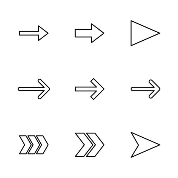 Arrow icon set. Arrow symbol. Arrow sign for your web design.