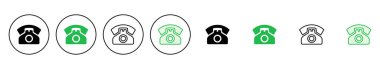 Telefon ikonu seti. telefon simgesi vektörü.