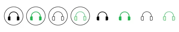 stock vector Headphone icon set. Headvector icon symbols