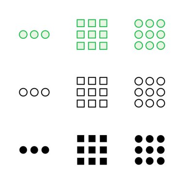 Menü Simgesi ayarlandı. Web menü simgesi. Hamburger menüsü sembolü