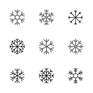 Kar ikonu hazır. kar Tanesi simgesi vektörü
