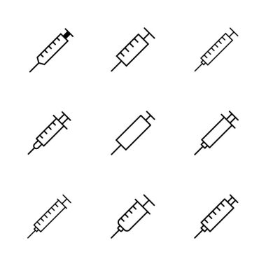 Şırınga ikonu hazır. enjeksiyon simgesi vektörü.