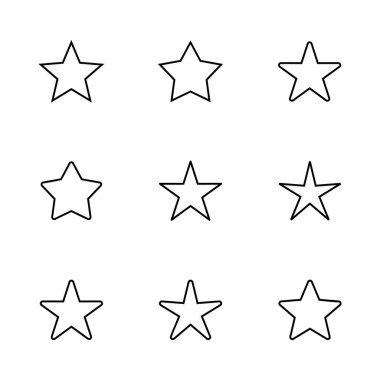 Yıldız Simgesi hazır. derecelendirme simgesi vektörü favori yıldız simgesi