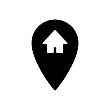 Adres simgesi vektörü. ev konumu simge vektörü