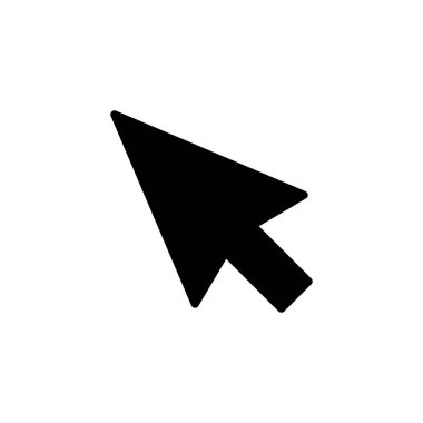 Simge vektörüne tıklayın. işaret ok simgesi. imleç simgesi vektörü