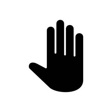 El simgesi vektörü. el vektör simgesi, avuç içi