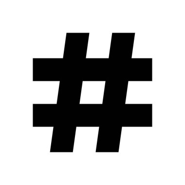 Etiket simgesi vektörü. hashtag sembolü