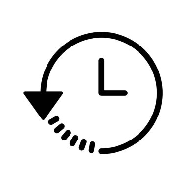 Tarih simgesi vektörü. son olay geçmişi