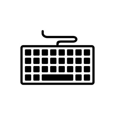 Klavye simgesi vektörü. Klavye vektör sembolü