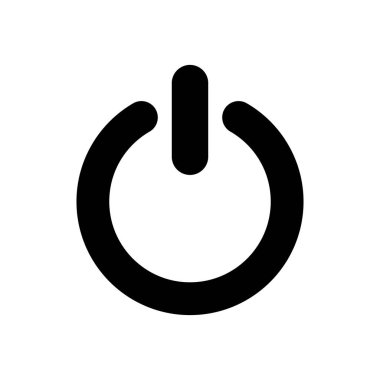Güç simgesi vektörü. Güç Düğmesi Simgesi. Elektrik gücü.
