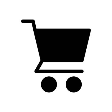 Alışveriş ikonu vektörü. Alışveriş arabası ikonu. Trolley simge vektörü