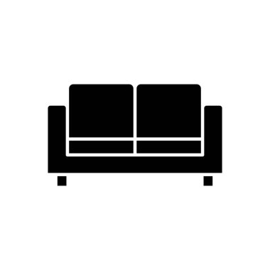 Koltuk simgesi vektörü. kanepe ikonu çizimi