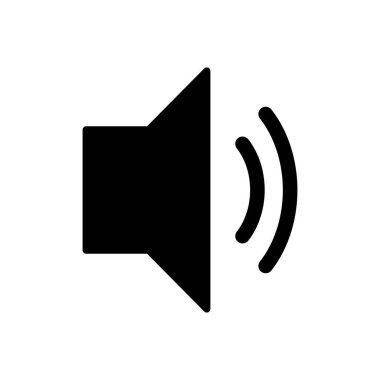 Sözcü simgesi vektörü. Hacim simgesi vektörü. Hoparlör ikon vektörü. ses sembolü